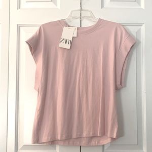Zara pink oversized tee